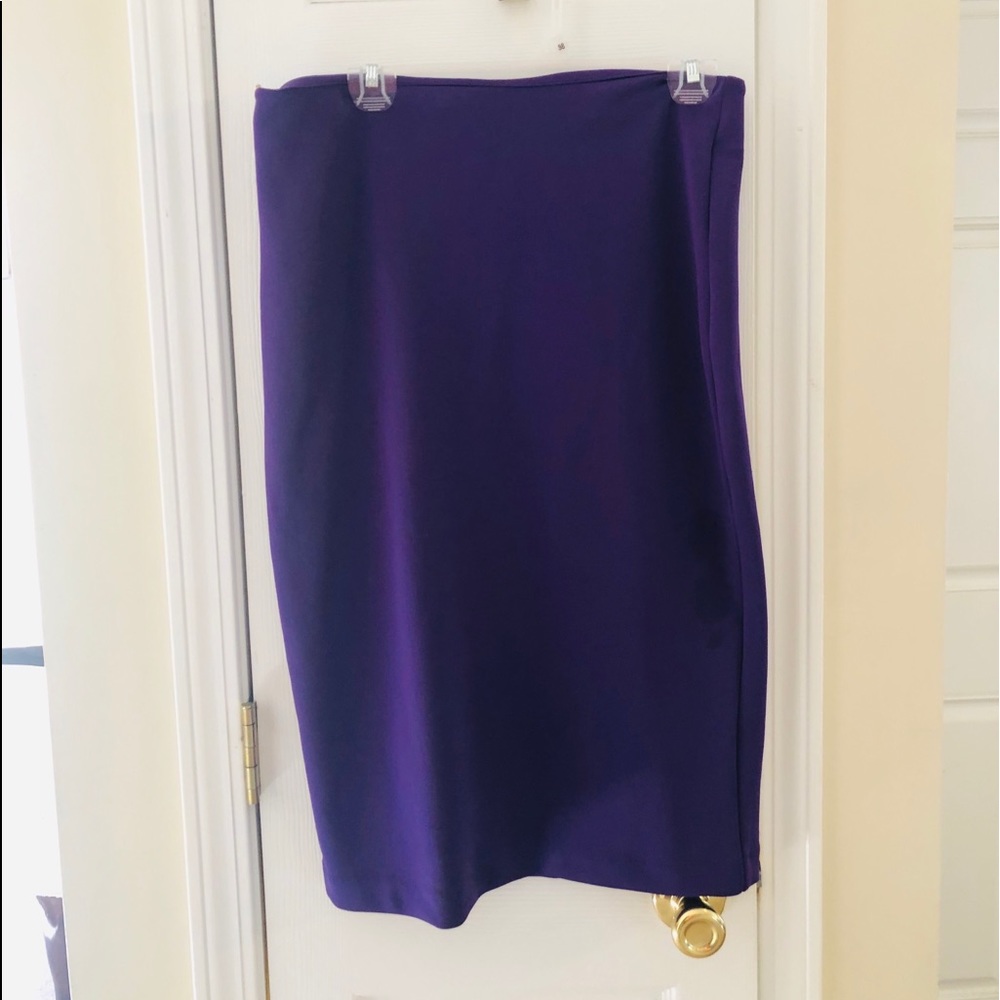 Purple pencil skirt